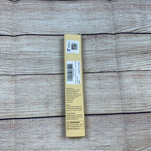 Lot of Two Silicone Beaded Pacifier/teether Holder Clips Black & Wood - Picture 5 of 8